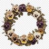A high-resolution floral wreath with a clear background, ideal for sublimation printing or digital designs.