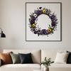 Clear Background Wreath Image A high-resolution floral wreath made up of various flowers with clear background.