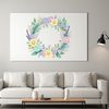 Fresh Flower Wreath Design Floral wreath made with various flowers and leaves on a transparent background.
