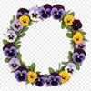 High Res Flower Garland PNG Image A digital floral wreath with intricate flower details in high resolution.