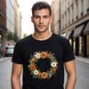 High Resolution Wreath Clip Art A digital floral wreath design with clear background, ideal for sublimation printing or DIY projects.