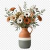 A high-resolution PNG image of a mixed flower bouquet against a transparent background.