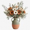 A bouquet of fresh flowers arranged in a decorative container.