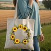 Vibrant Sunflower Wreath Design A transparent floral wreath made with a combination of sunflowers in various stages of growth, suitable for digital use.