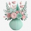 A close-up view of a decorative flower arrangement against a clear background in PNG format.