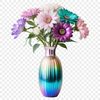 A large transparent PNG bouquet of colorful flowers with a clear background.