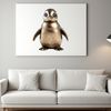 Adorable Flippers Standing Tall A cute baby penguin standing on a clear background, perfect for commercial or personal use.