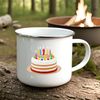 Birthday Treats Decorations A colorful birthday cake with candles and decorations, suitable for personal use in digital designs.