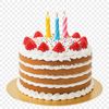 Custom Birthday Cake Design PNG A colorful, high-resolution PNG image of a custom-designed birthday cake with clear background.