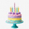 High Resolution Birthday Cake Design A high-resolution transparent cake design suitable for commercial or personal use.