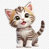 High Resolution Cat Photo A small kitten with a clear background, suitable for high-resolution printing and creative projects.