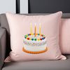 Beautiful Cake Design PNG A colorful birthday cake with candles on top, suitable for commercial or personal use in print projects.