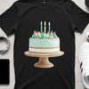 A clear background, large PNG design of a traditional birthday cake for personal or commercial use in print projects.