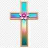 A transparent high resolution image of a simple crucifix symbol, suitable for personal or commercial use in designs.