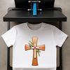 A simple transparent crucifix icon with a clear background for easy placement in designs.
