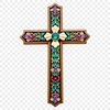 Free Transparent Cross Symbol PNG A simple, transparent PNG image of a traditional crucifix with a clear background.