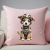 Playful Puppy Portrait in High-Res PNG A high-resolution illustration of a playful dog in a large, transparent PNG format suitable for printing or web use.