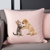 Adorable Mixed-Breed Feline Canine Hybrid A playful mixed-breed puppy kitten sitting on a clear background.