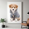 Cute Puppy in Clear Background PNG A cute puppy sitting on a clear background in high resolution PNG format.