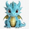 A mythical creature with scales and wings, depicted in high resolution against a transparent background.