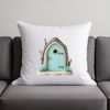 Whimsical Fairy Entrance on Transparent Background A whimsical illustration of a fairy door with intricate details on a transparent background, ideal for sublimation and print.