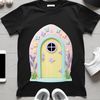 Whimsical Transparent Entrance A transparent fairy door with a clear background, suitable for sublimation printing.