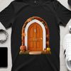 A small, ornate door with a fairy-sized handle, set against a clear background, perfect for DIY crafts and personal projects.