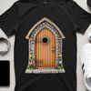 A small, intricately designed fairy door with a transparent background, perfect for sublimation printing or commercial use.