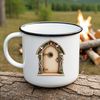 A transparent Fairy Door with a clear background, suitable for commercial or personal use in various designs.