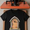 A whimsical fairy door with intricate details, available as a high-resolution PNG file for commercial or personal use.