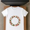 Circular Bouquet of Blooms A floral wreath made with various flowers in a circular arrangement.