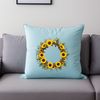 Floral Sunflower Wreath Design A high-resolution floral wreath featuring sunflowers in a transparent PNG format.
