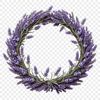 High-Res Flower Garland Design A high-resolution floral wreath with clear background and transparent edges.