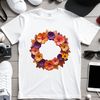 PNG Wreath Design for Print A transparent flower wreath design in PNG format, ideal for sublimation printing or web design applications.