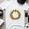 Sunflower Wreath Design A high-resolution floral wreath made with sunflowers, designed for commercial use and available for free download.