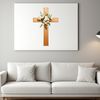 Cross Background with Floral Pattern Simple white cross with a floral pattern in the background, suitable for commercial or personal use.