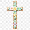 Religious Symbol PNG File A transparent PNG image of a white cross with intricate details.