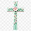 Christian Cross Symbol Icon in High Res A simple, transparent PNG image of a Christian cross symbol with intricate details.