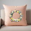 Free Commercial Use Wreath Design A high-resolution floral wreath made with individual flowers and foliage, suitable for commercial or personal use.