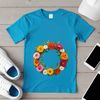 Colorful Flower Garland Image A high-resolution floral wreath made from multiple flowers in various colors, suitable for commercial or personal use.
