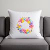 A high-resolution floral wreath made from various flowers and foliage, suitable for commercial or personal use.