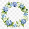Transparent PNG Wreath Graphic A high-resolution transparent PNG floral wreath on a clear background suitable for commercial use in various designs.
