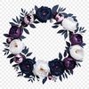 High Res Floral Wreath Image A floral wreath with clear background, suitable for commercial or personal use in sublimation printing or as clipart.