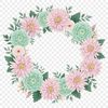 A high-resolution floral wreath with a clear background, ideal for commercial and personal use in various designs.