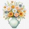 A high-resolution bouquet of colorful flowers with clear background, suitable for commercial or personal use.
