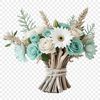 A colorful bouquet of flowers with clear backgrounds, ideal for sublimation printing.