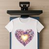 A transparent PNG image of a stylized heart shape with a clear background.