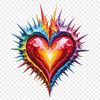 Heart Illustration for Personal Use A high-resolution transparent love heart icon with a clear background.