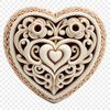 Transparent Heart Icon in High Resolution PNG Transparent love heart graphic with a clear background.