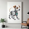 A cute puppy sitting on a plain background, suitable for various uses including stickers, invitations, and DIY projects.